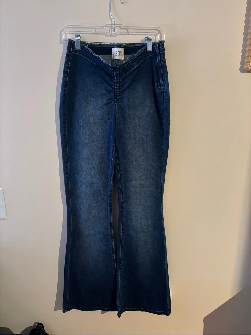 BDG Dark Blue High-Rise Flare Jeans
